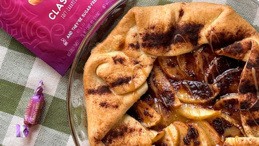 Honeycrisp Apple Galette with a Caramel Drizzle