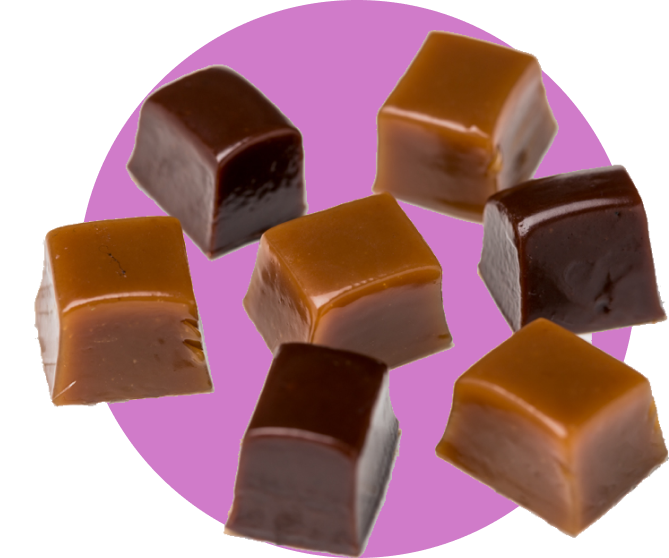 picture of classic and chocolate caramels