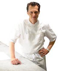 image of chef michael, the james beard winning chef smirking because he knows how amazing tom and jenny's caramels taste