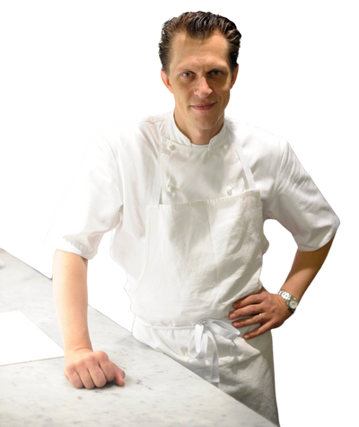 image of chef michael, the james beard winning chef smirking because he knows how amazing tom and jenny's caramels taste