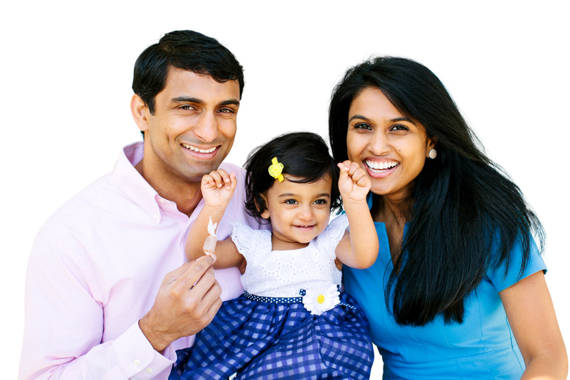 picture tommy jenny and their daughter smiling