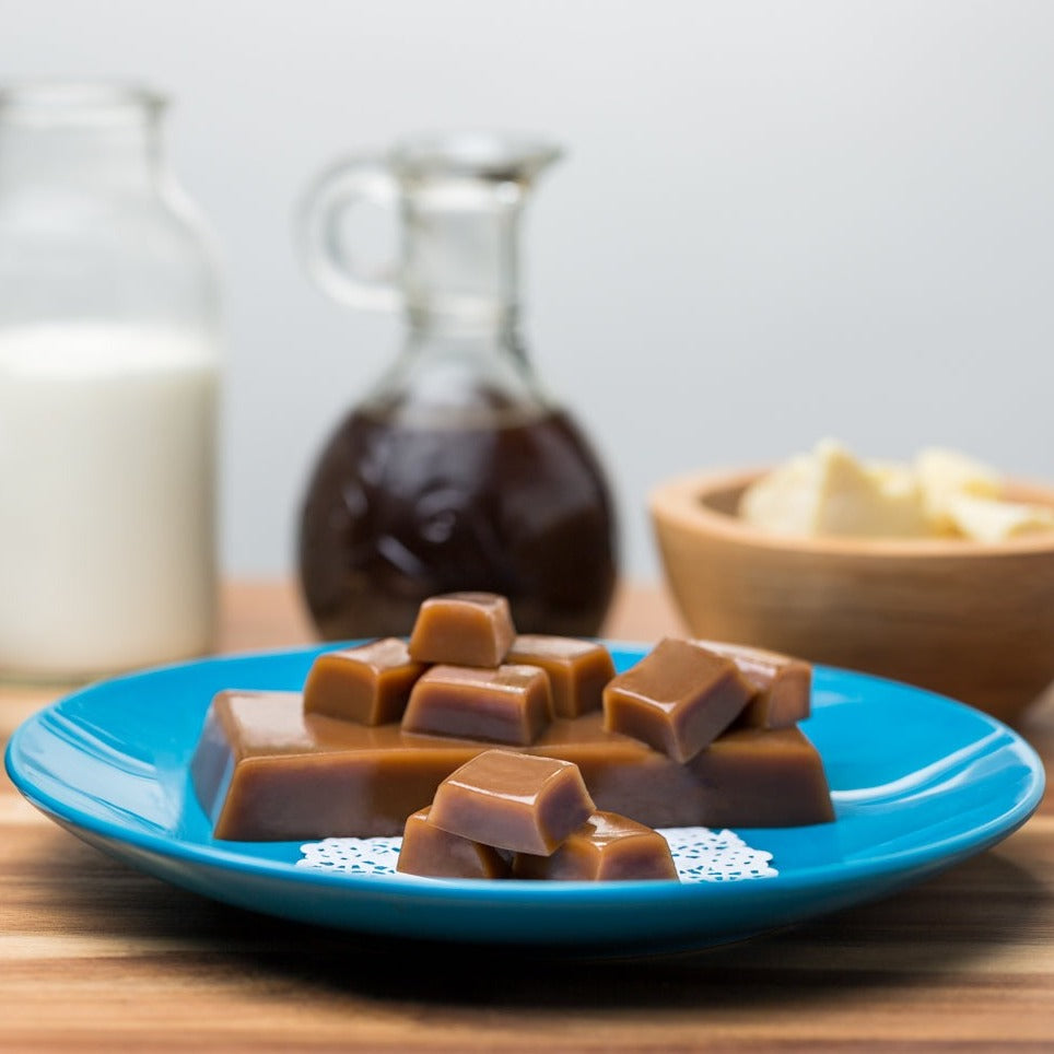 Shot of Tom & Jenny's freshly made caramels