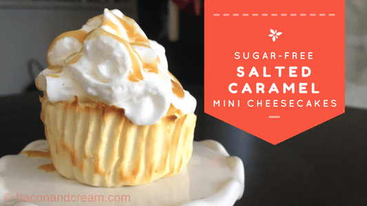 Sugar free salted caramel mini cheesecake