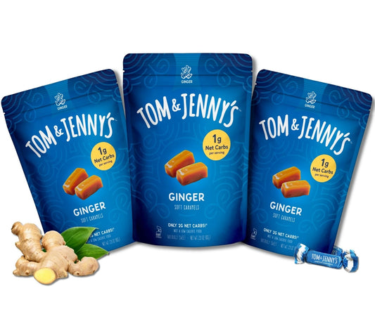 Ginger Soft Caramels Multi-Pack - Tom & Jenny's