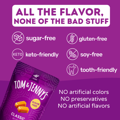 *NEW* Classic Sugar Free Soft Caramels - Tom & Jenny's