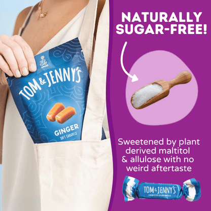 *NEW* Ginger Sugar Free Soft Caramels - Tom & Jenny's