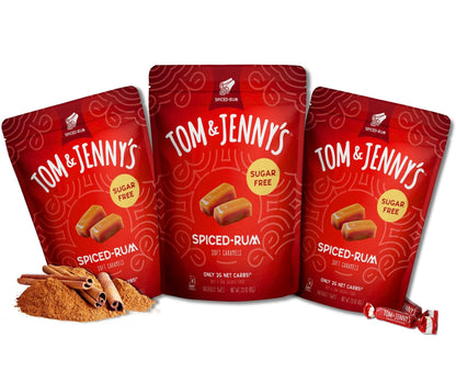 *NEW* Spiced Rum Sugar Free Soft Caramels Pack - Tom & Jenny's
