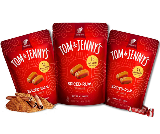 Spiced Rum Soft Caramels Multi-Pack - Tom & Jenny's