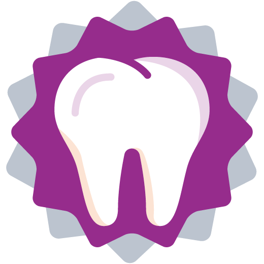 Icon signifying tooth friendly properties
