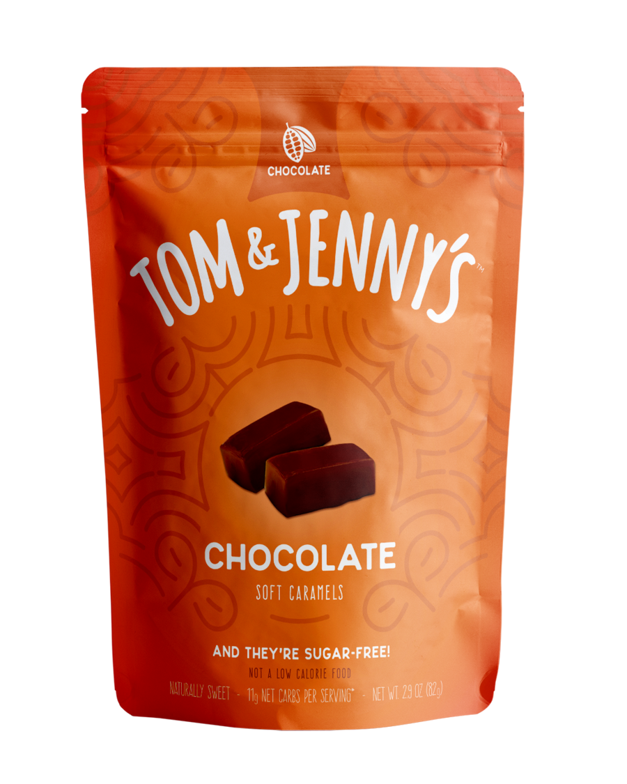 tom and jenny single chocolate caramel pouch